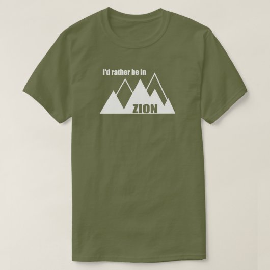 T-shirt Je Préférerais Être Dans le Parc National Sion Uta (Design devant)