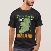 T-shirt Je préférerais être en Irlande (Devant)