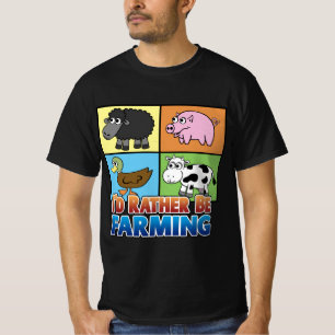 T-shirt Je préférerais être fermier ! (agriculteur virtuel