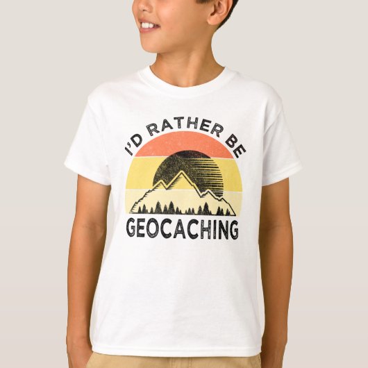 T-shirt Je préférerais être géocaching (Devant)