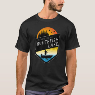 T-shirt Je préférerais être sur la pêche Whitefish Lake Wi