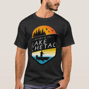 T-shirt Je Préférerais Être Sur Le Lac Chetac Wisconsin T-
