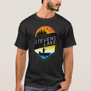 T-shirt Je préférerais être sur le lac Stevens Wisconsin à
