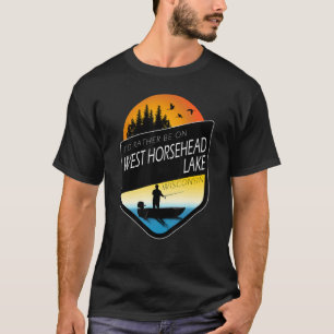T-shirt Je préférerais être sur le lac West Horsehead, Wis