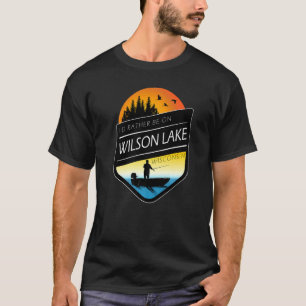 T-shirt Je préférerais être sur le lac Wilson, dans le Wis