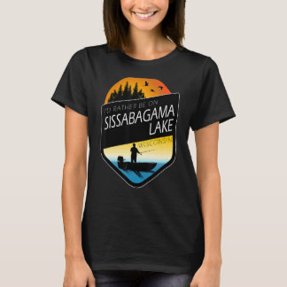 T-shirt Je préférerais être sur Sissabagama Lake Wisconsin
