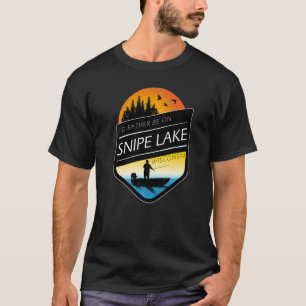 T-shirt Je préférerais être sur Snipe Lake Wisconsin pêche