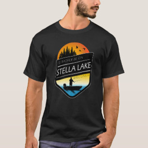 T-shirt Je préférerais être sur Stella Lake Wisconsin Fish