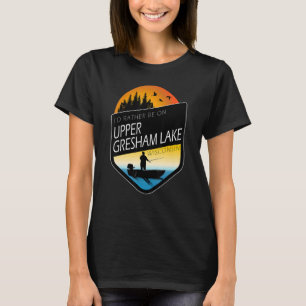 T-shirt Je Préférerais Être Sur Upper Gresham Lake Wiscons