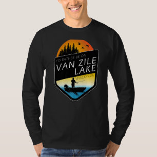 T-shirt Je préférerais être sur Van Zile Lake Wisconsin Fi