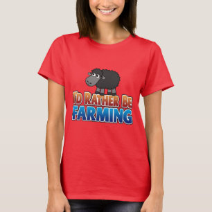 T-shirt Je préférerais faire de l'agriculture ! Mignonne m