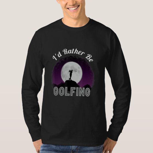 T-shirt Je Préférerais Faire Du Golf Funny Xmas Funny Golf (Devant)