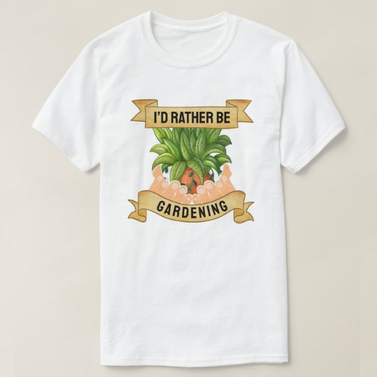 T-shirt Je préférerais jardiner (Design devant)