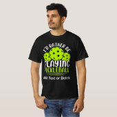 T-shirt Je Préférerais Jouer Au Pickleball (Devant entier)