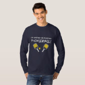 T-shirt Je Préférerais Jouer Pickleball Custom Name Blue (Devant entier)