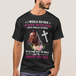 T-shirt Je préférerais me tenir avec un bon cadeau de chev