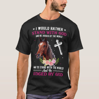 T-shirt Je préférerais me tenir avec un bon cadeau de chev