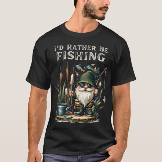 T-shirt Je préférerais pêcher (Devant)