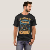 T-shirt Je préférerais pêcher (Devant entier)