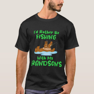 T-shirt Je préférerais pêcher avec mes petits-fils
