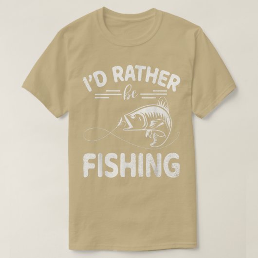 T-shirt Je Préférerais Pêcher Joyeux Jour Moi Vous Fisher (Design devant)