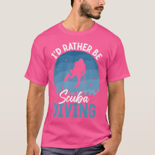 T-shirt Je Préférerais Plonger Sous-Marine