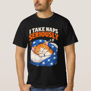 T-shirt Je prends les siestes au sérieux Funny Sleeping Ca