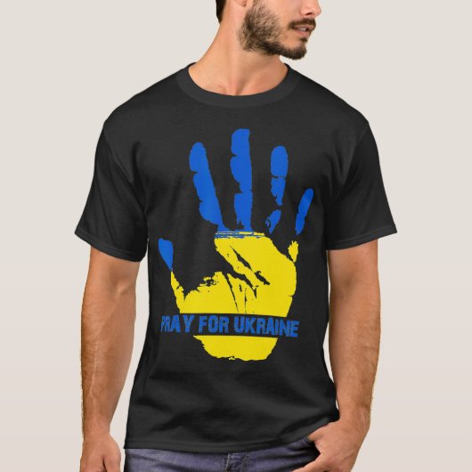 T-shirt Je Prends Position Avec L'Ukraine Priez Pour L'Ukr (Devant)