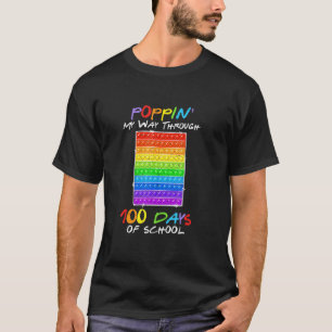 T-shirt Je Presse Mon Chemin À Travers 100 Jours D'École 1