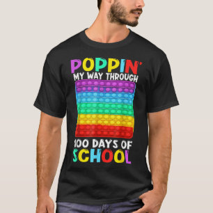 T-shirt Je Presse Mon Chemin À Travers 100 Jours D'École J