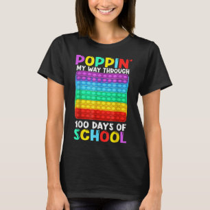 T-shirt Je Presse Mon Chemin À Travers 100 Jours D'École J