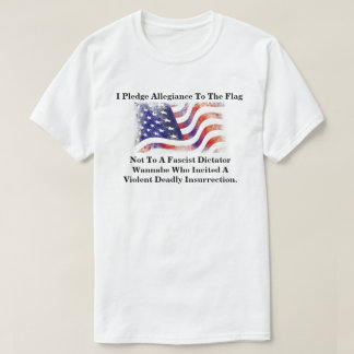 T-shirt Je prête allégeance au drapeau et non.............