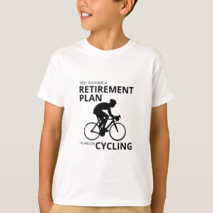 T-shirt Je prévois de faire du vélo à ma retraite