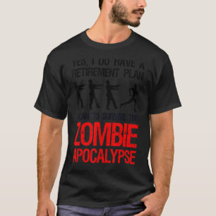 T-shirt Je Prévois De Survivre Au Coureur Zombie Apocalyps