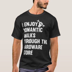T-shirt Je profite de longues promenades romantiques à tra