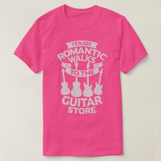T-shirt Je Profite De Marches Romques Jusqu'À La Guitare (Design devant)