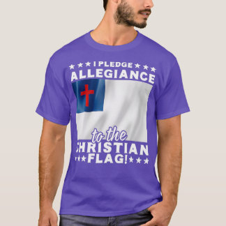 T-shirt Je Promets Allégeance Au Drapeau Chrétien Jésus