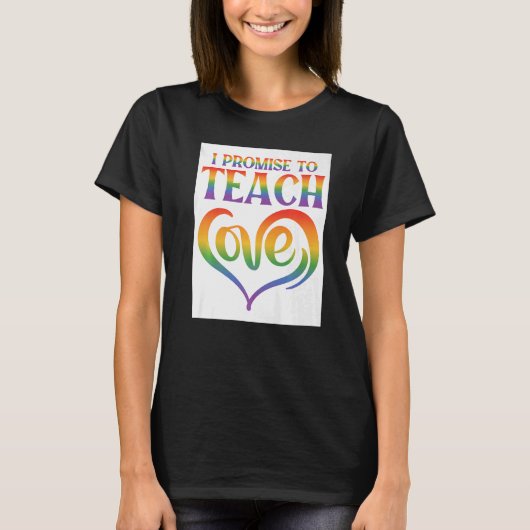 T-shirt Je Promets D'Apprendre Amour Lesbienne Gay Fier Ar (Devant)