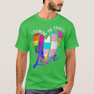 T-shirt Je Promets D'Apprendre L'Amour LGBTQ Fierté Ally T
