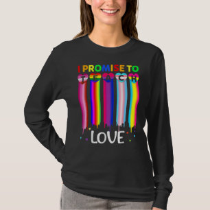 T-shirt Je Promets D'Enseigner L'Amour Fier Ally Enseignan