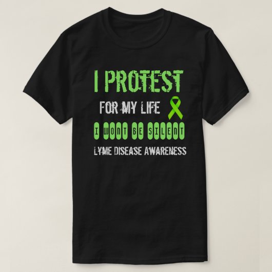 T-shirt Je proteste pour ma chemise de sensibilisation à l (Design devant)