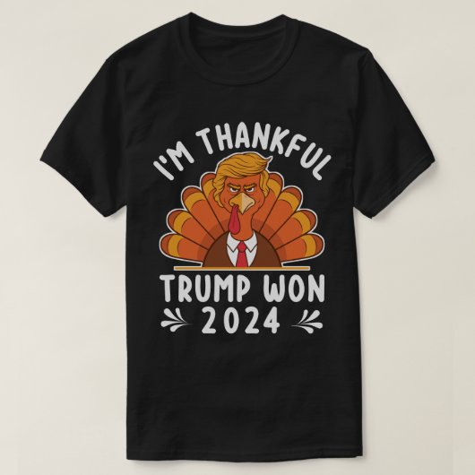 T-shirt Je remercie Trump Won 2024 (Design devant)