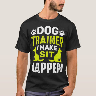 T-shirt Je Rends Sit Dog Commandes Obedience Training Funn