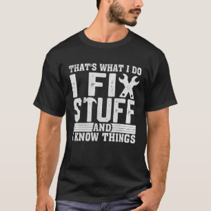 T-shirt Je répare des trucs drôle mécanicien ingénieur hom