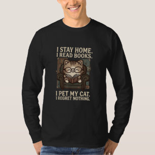 T-shirt Je reste à la maison Je lis des livres Je caresse