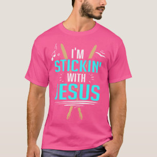 T-shirt Je reste avec Jésus chrétien