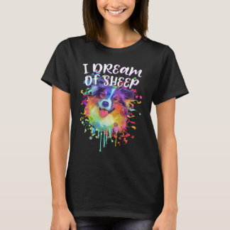T-shirt Je rêve de mouton Humour berger australien Aussie