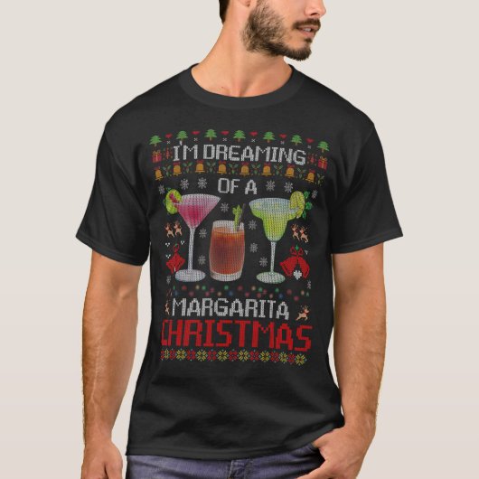 T-shirt Je rêve d'un doux pull de Noël Margarita (Devant)
