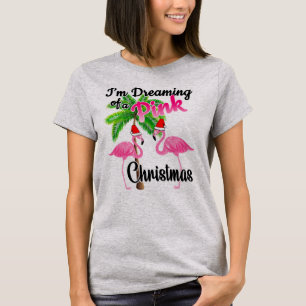 T-shirt Je rêve d'une chemise rose de Flamant rose de No