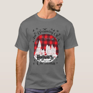 T-shirt Je rêve d'une école de sorciers Noël Bouf rouge